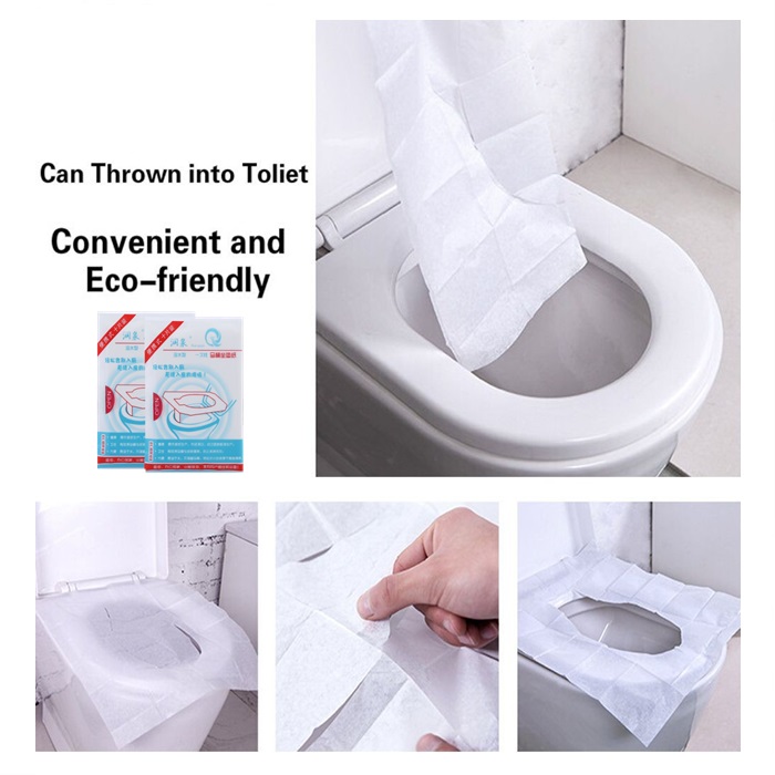Buy 100Pcs Disposable Toilet Seat Cover Mat Waterproof Toilet Paper Pad